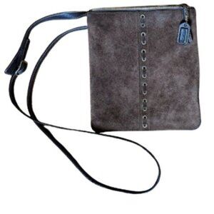 Coach Suede Leather Legacy Soho Crossbody Shoulder Handbag Small purse